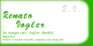 renato vogler business card